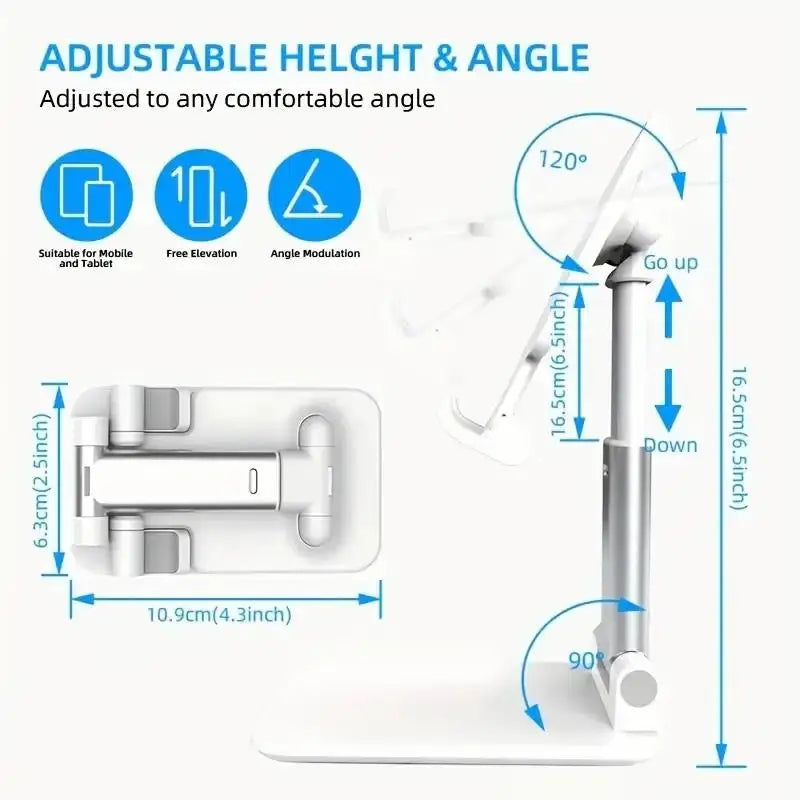 Foldable Desk Mobile Phone Stand Adjustable Desktop Tablet Holder Zpaxo