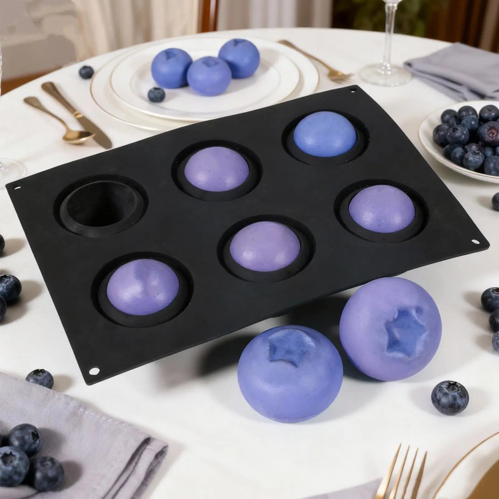 Molds Baking 6 Cavity Silicone Muffin Pan Food Grade Heat Resistant