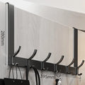 Hooks Over The Door Home Organizer Rack Clothes Coat Hat Towel Hanger Bathroom Accessories Holder Door Hang Quick Installation Zpaxo Black 6 hooks