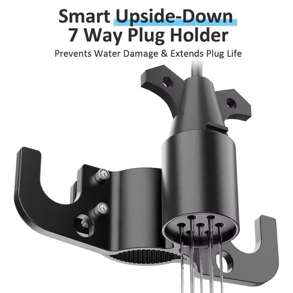 Trailer Chain Organizer – 7-Pin Plug Holder for RVs & Campers Trailer Hitch Organizer Zpaxo