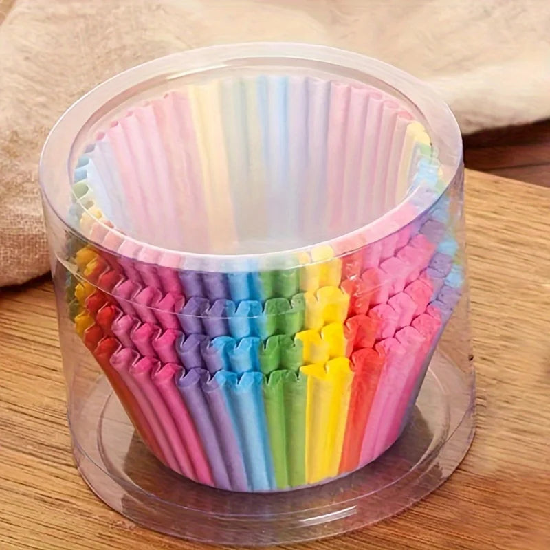 200-Pack Rainbow Cupcake Liners – Greaseproof Muffin Cups Cupcake Liners Zpaxo