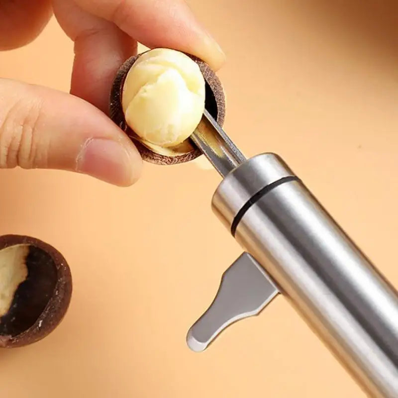 2 In 1 Manual Stainless Steel Nut Cracker Mechanical Sheller Walnut Nutcracker Fast Opener Kitchen Tools Fruits And Vegetables Zpaxo