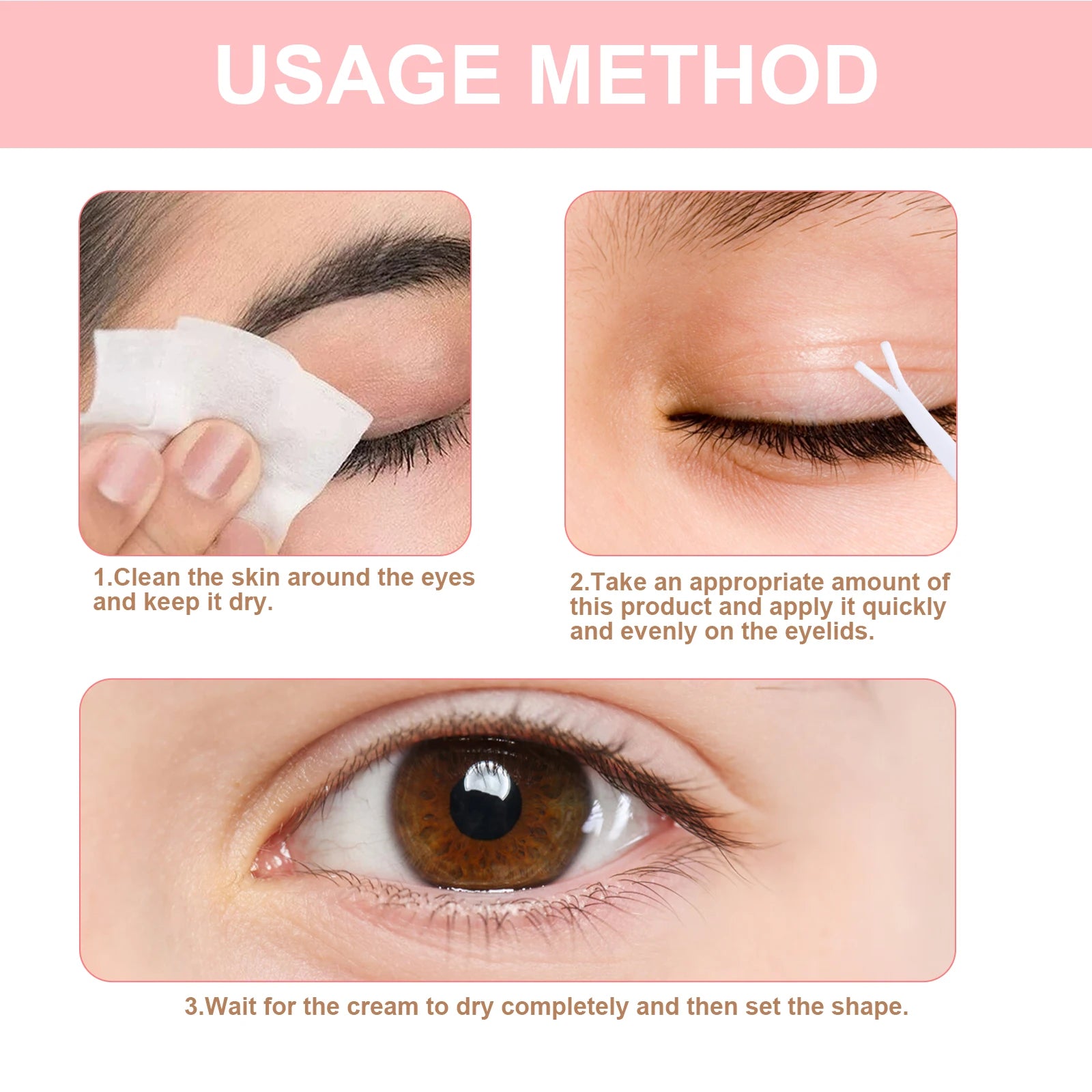 Eelhoe Double Eyelid Styling Cream – Invisible Eye Lift Glue Eyelid Styling Cream Zpaxo