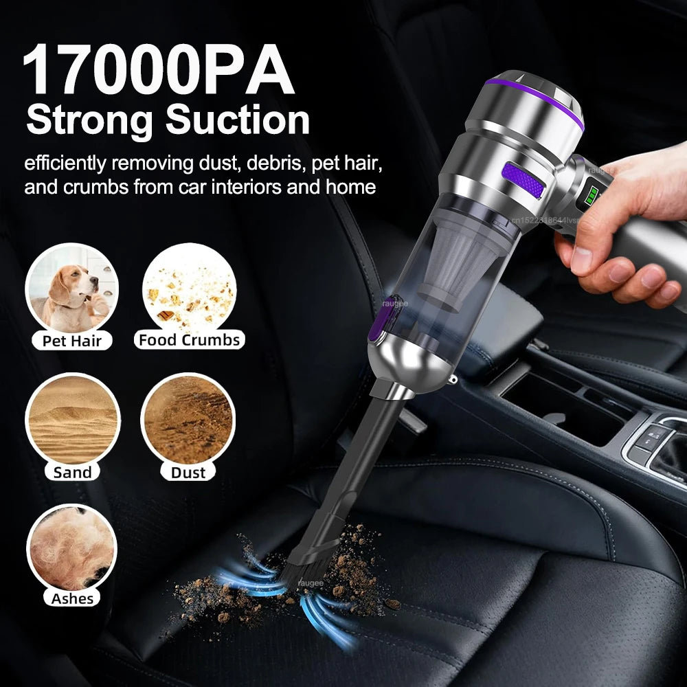 Car Vacuum Cleaner 17000Pa Strong Suction Portable Wireless Handheld