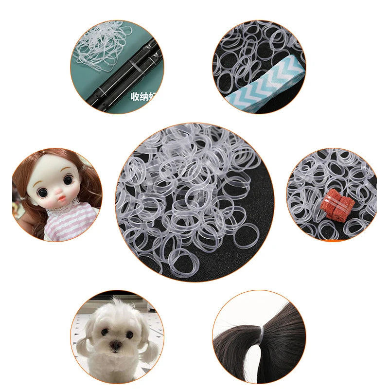 Elasticity Transparent Silicone Rubber Band Mini Bands Soft Elastic