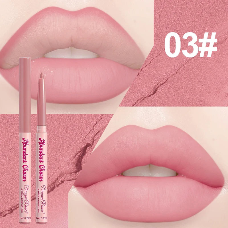 Matte Lip Liner Pen Long-Lasting Waterproof Sweatproof Easy Coloring Lipstick Pencil Lip Contour Outline Makeup Lipliner Crayon Zpaxo 03