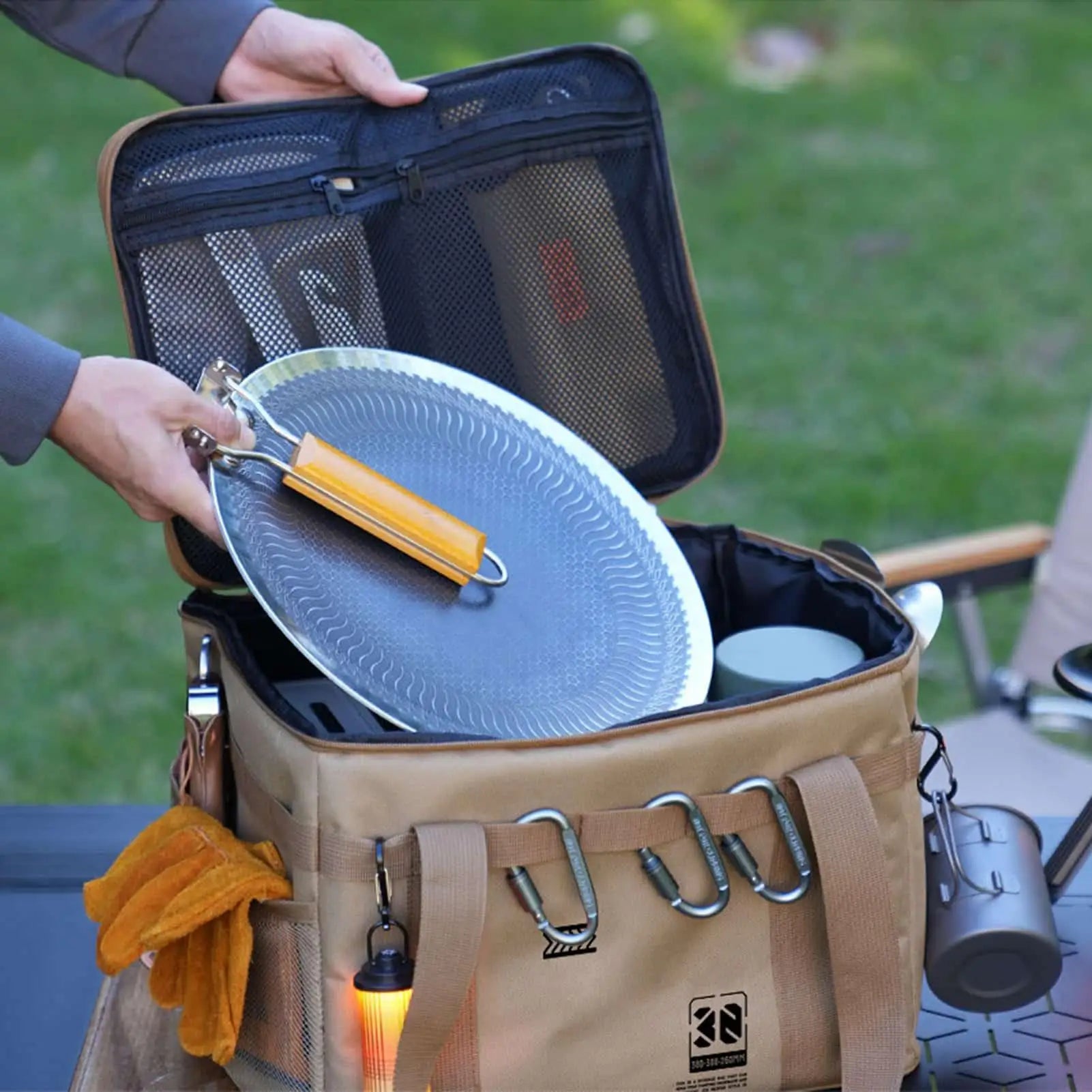 Outdoor Folding Storage Box BBQ Camping Equipment Tableware