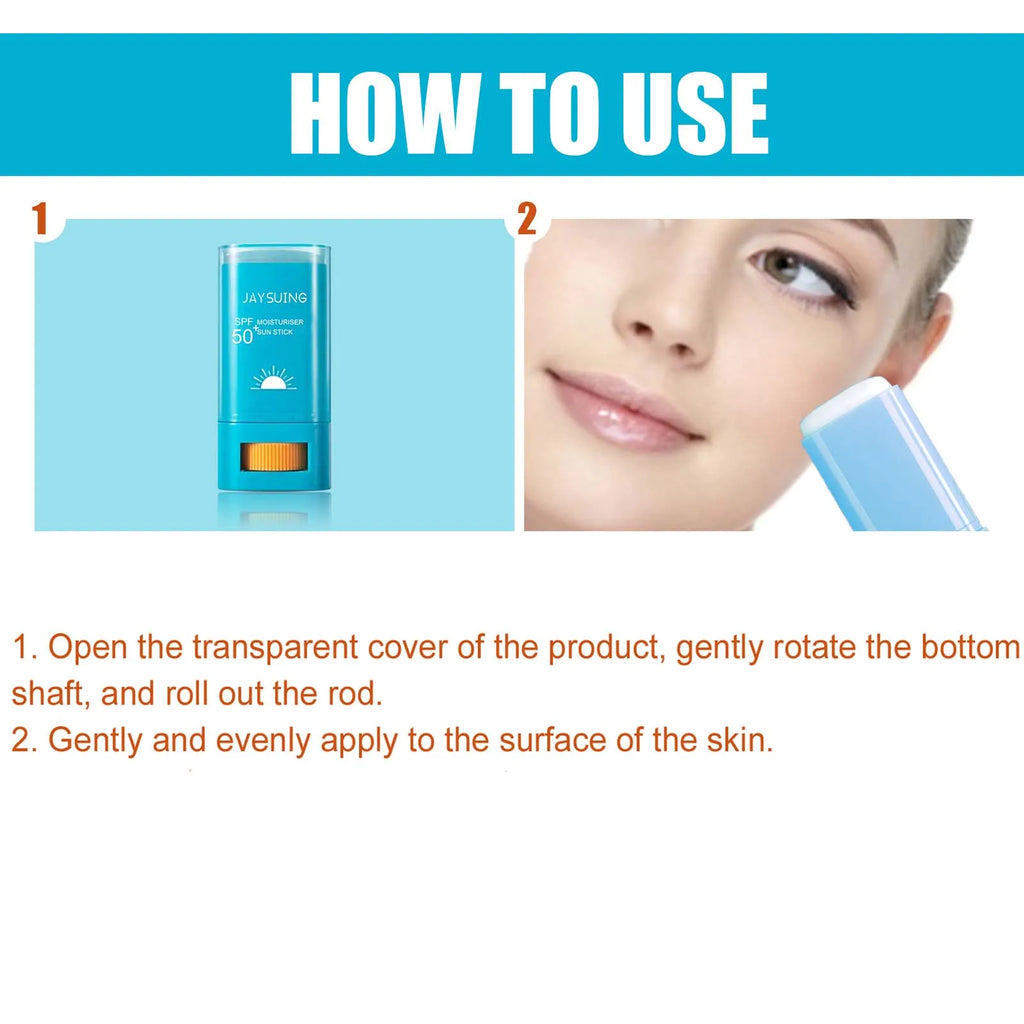 Jaysuing SPF50 Body Sunscreen Stick – UV & Antioxidant Protection Body Sunscreen Stick Zpaxo