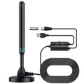 Explosions High-Definition Digital TV Antenna with Adjustable Universal Amplifier Indoor Outdoor Switch UHF TV Antenna Zpaxo black