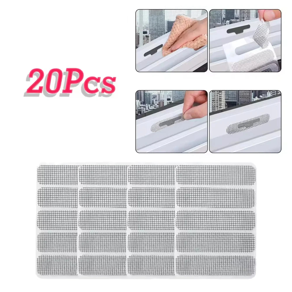 10 20 Repair Broken Hole Screen Net Window Sticker Anti-mosquito Mesh Zpaxo 20pcs