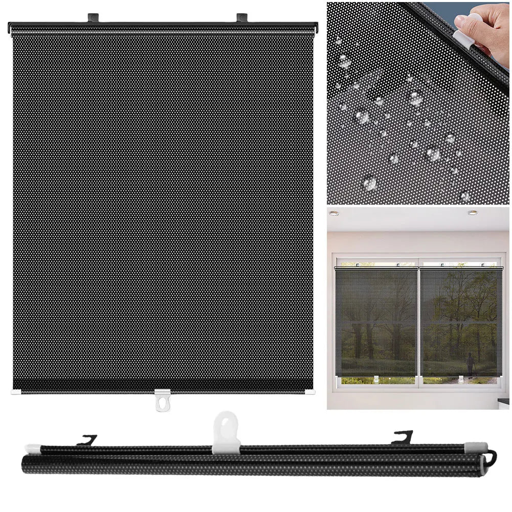 Universal Sunshade Roller blinds Curtains Blackout Curtain Suction Cup Punch-free Retractable Window Kitchen Roller Curtains for Zpaxo