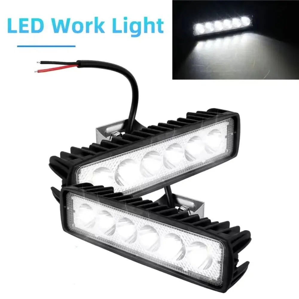 Light Bar 6 LED LED Car Work Light 800 LM High Bright DRL Spotlight 12 V 18 W Driving Fog Lamp Off-road Automobile Zpaxo