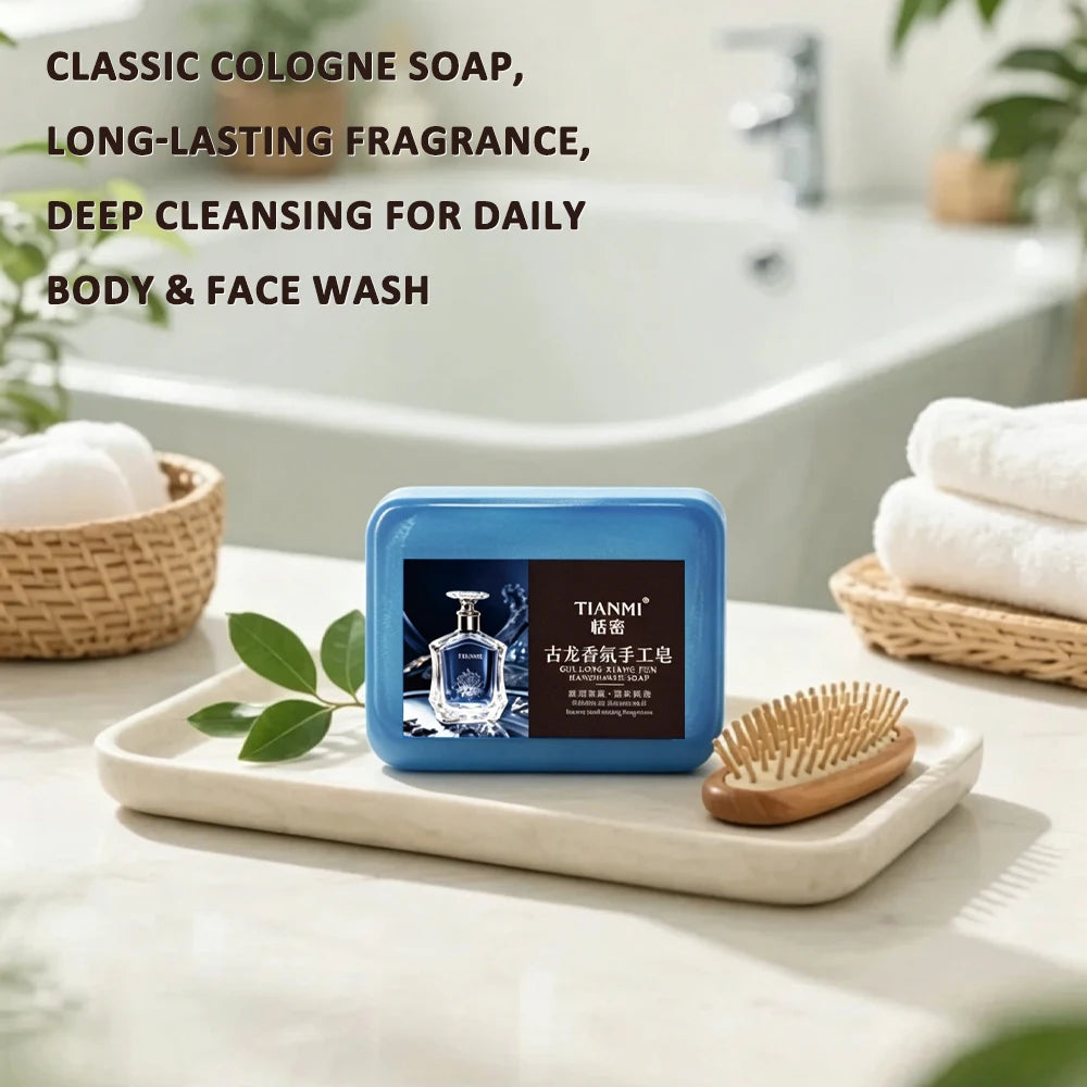 2-Pack Men's Cologne 3-in-1 Soap – Hair, Face & Body Bar Men's Bar Soap Zpaxo