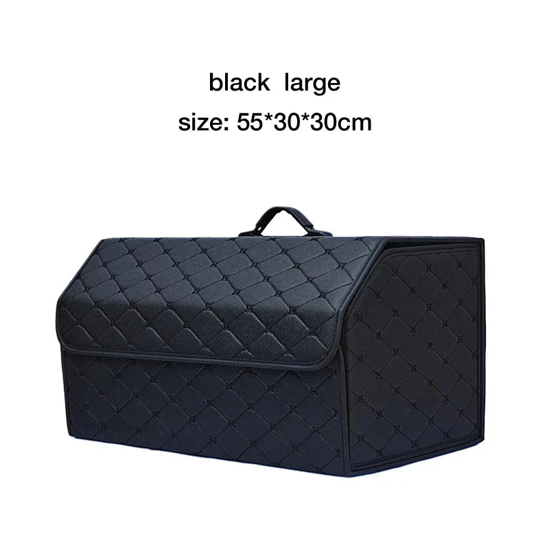 Multipurpose Collapsible Car Trunk Storage Organizer With Lid Portable Car Storage Bag Car Trunk Organizer Zpaxo Black L
