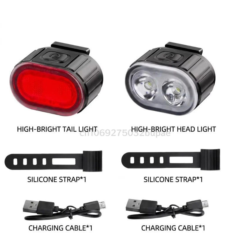 Heinast Bike Lighting Front and Rear Lights Bicycle Lamp Led Cycling Light Bike Flashlight for Bicycle Front Taillight Lantern Zpaxo