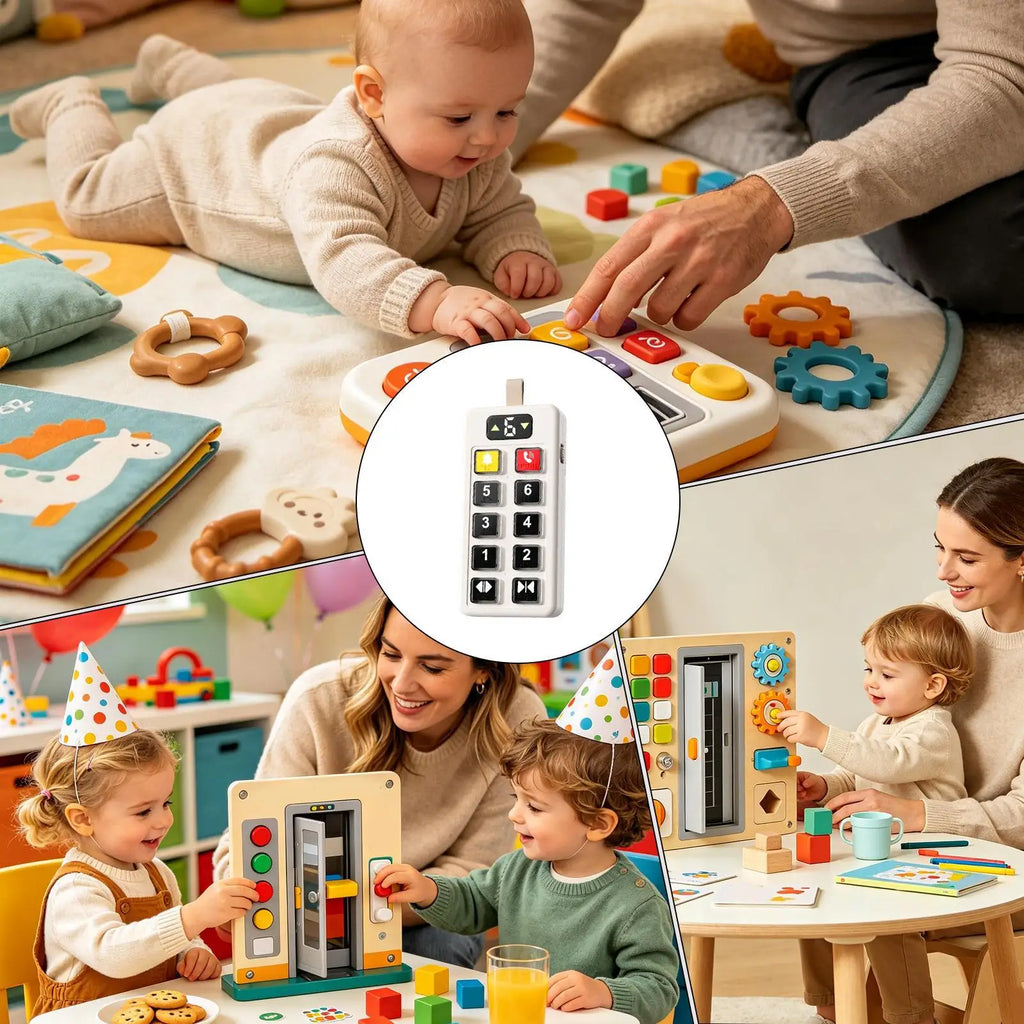 Elevator Toys For Kids Educational Button Sensory Board With Light Sound Numbers Elevator Activity Panel For Kids Boys Girls Zpaxo