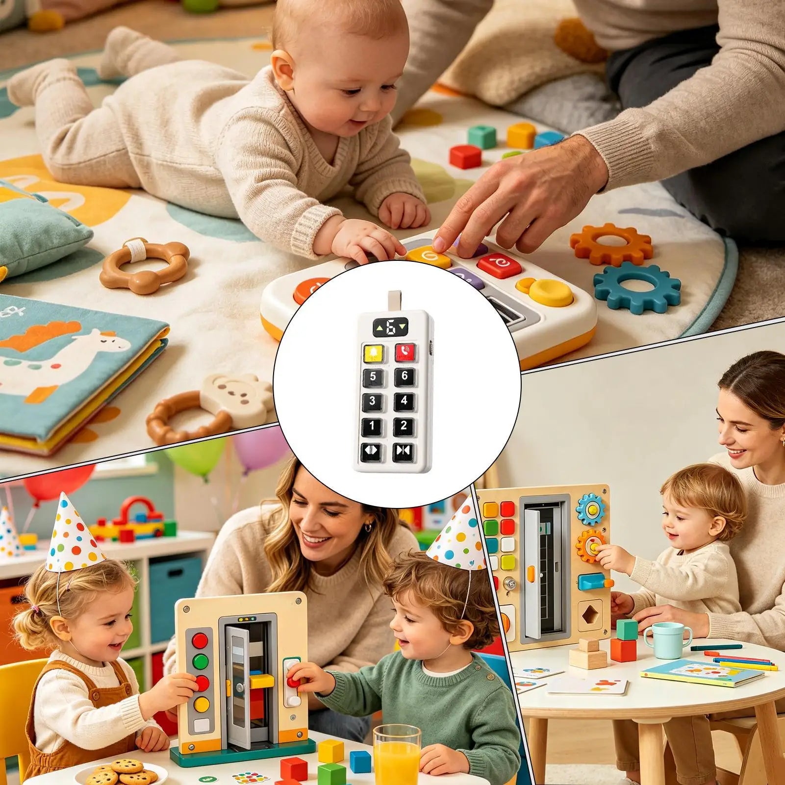 Elevator Toys For Kids Educational Button Sensory Board With Light Sound Numbers Elevator Activity Panel For Kids Boys Girls Zpaxo