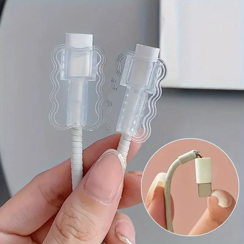 Cables Cover Anti-break Transparent Protective Phones-device Charging