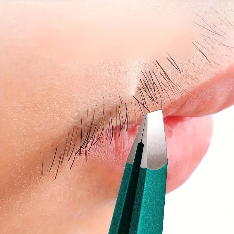 Precision Flat Tweezers Storage Box Suitable Men Women Hair Removal