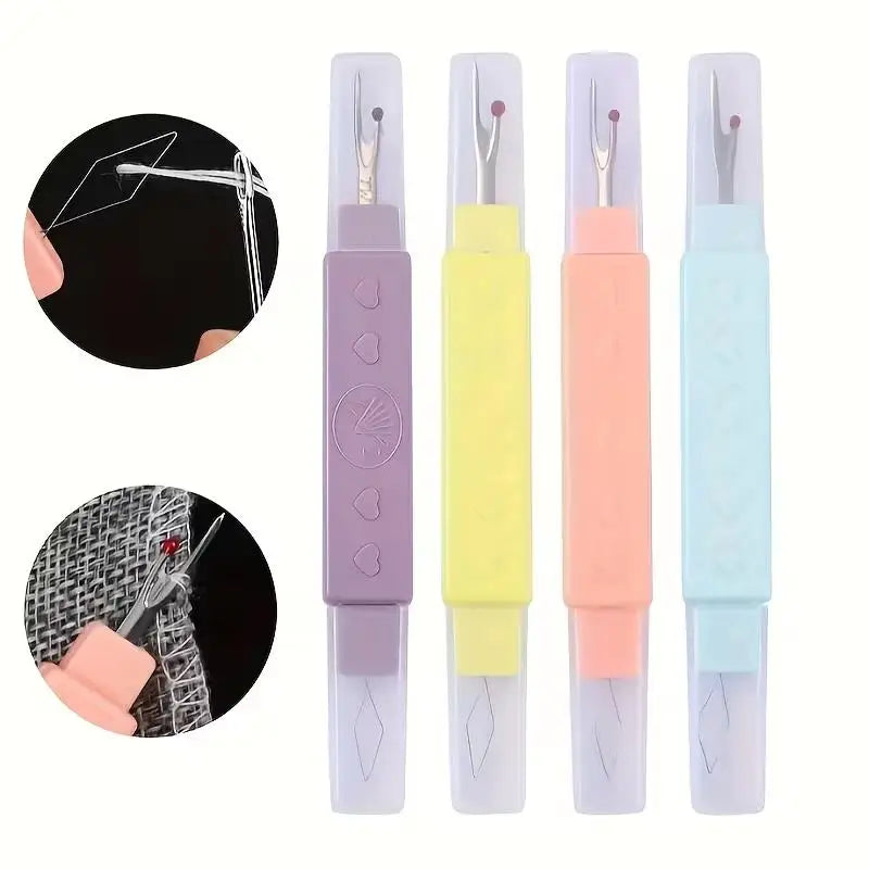 2pcs Dual-Purpose Needle Threader & Thread Picker, Portable with Case, Easy-to-Use for Seniors Zpaxo