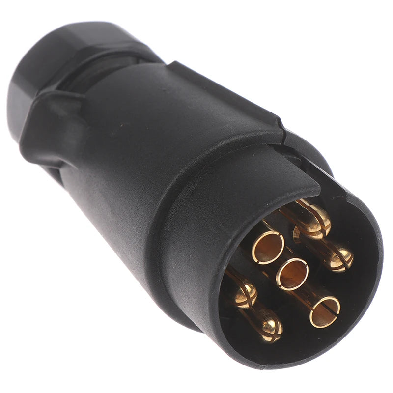 12V 7-Pin Round European Trailer Plug Connector Socket