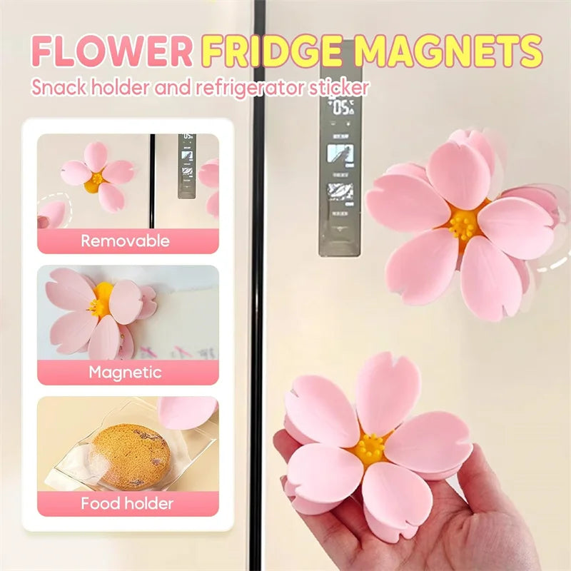 Magnetic Fridge Clips Sealing Sakura Food Bag Multi-function Snack