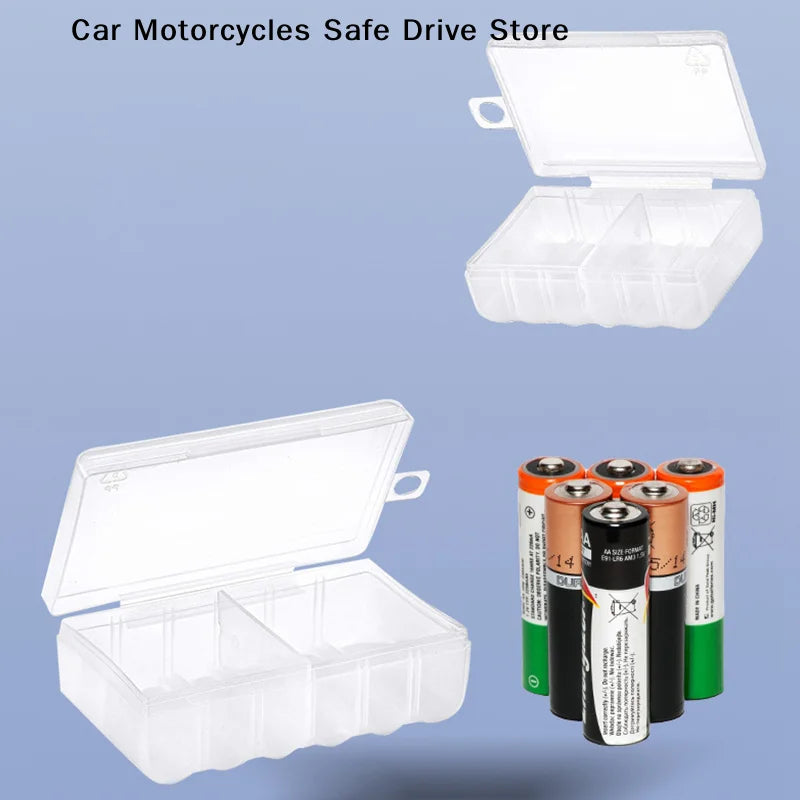 CM6-Compartment Transparent Battery Storage Case Durable Hard-plastic