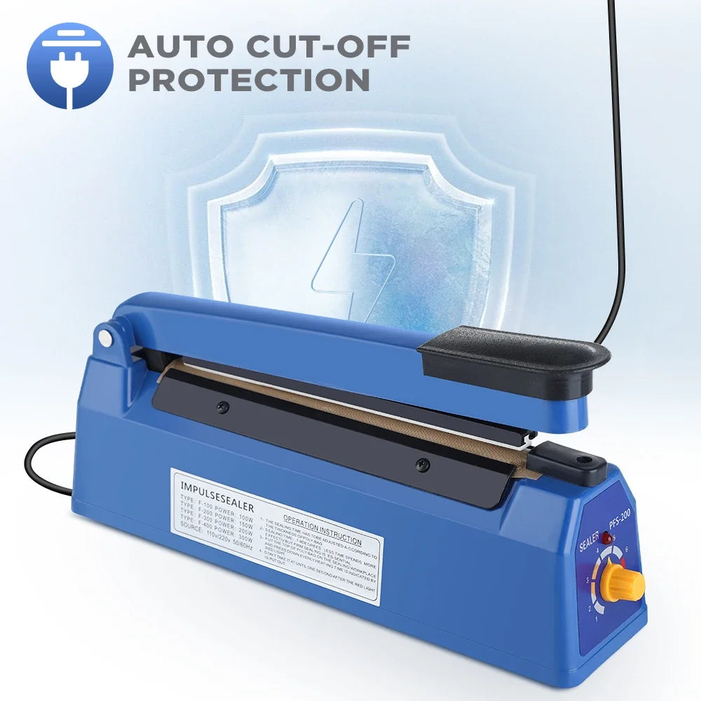 Impulse Sealer Machine Kitchen Food Plastic Manual Sealing Length