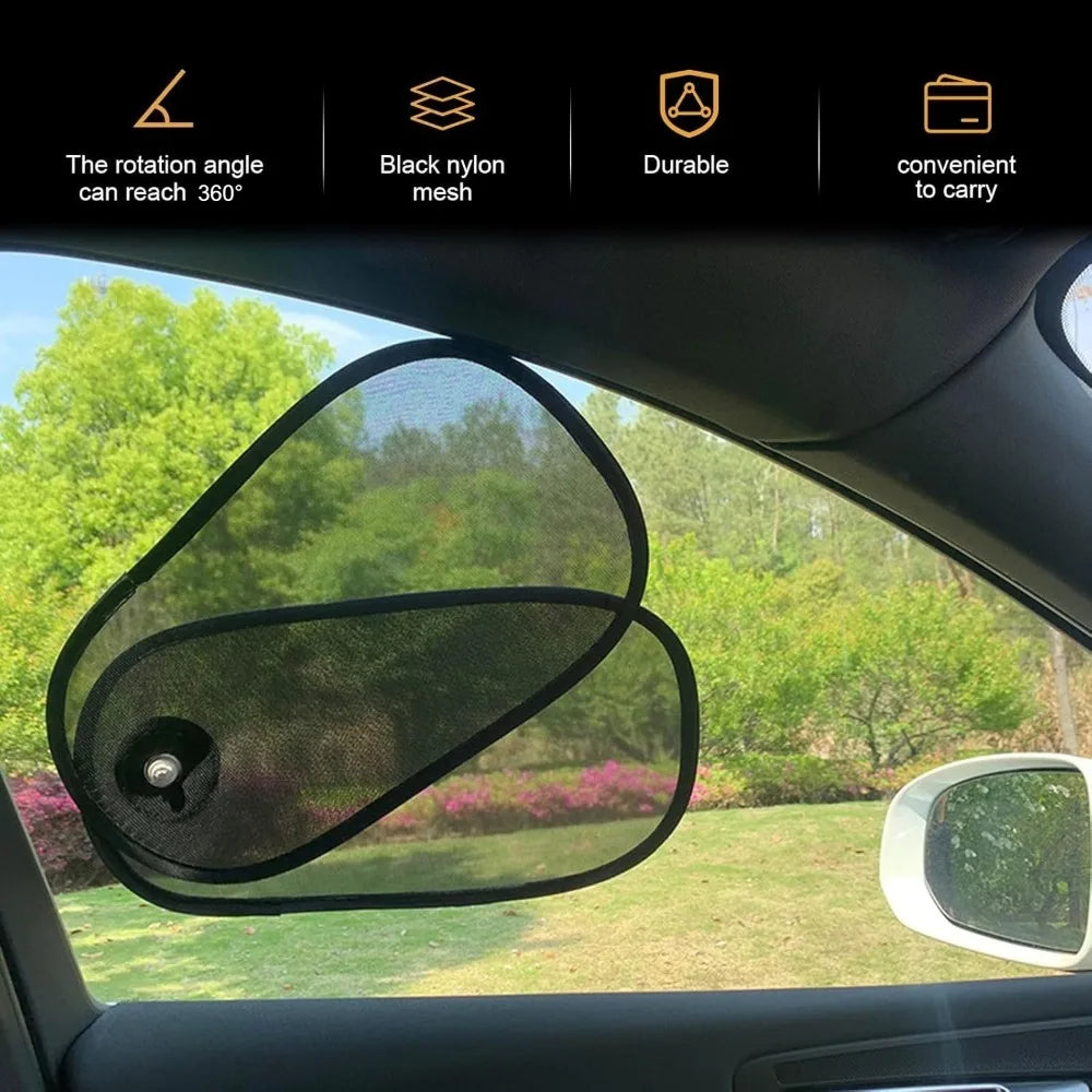 Adjustable Car Sunshade That Can Be Rotated Providing Protection Side