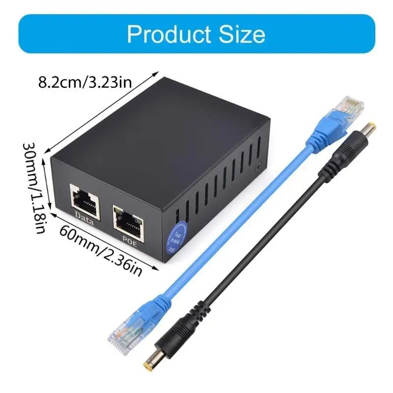 652F POE Separator Splitter Metal Case 12V 5A 10 100 1000Mbps RJ45 Zpaxo
