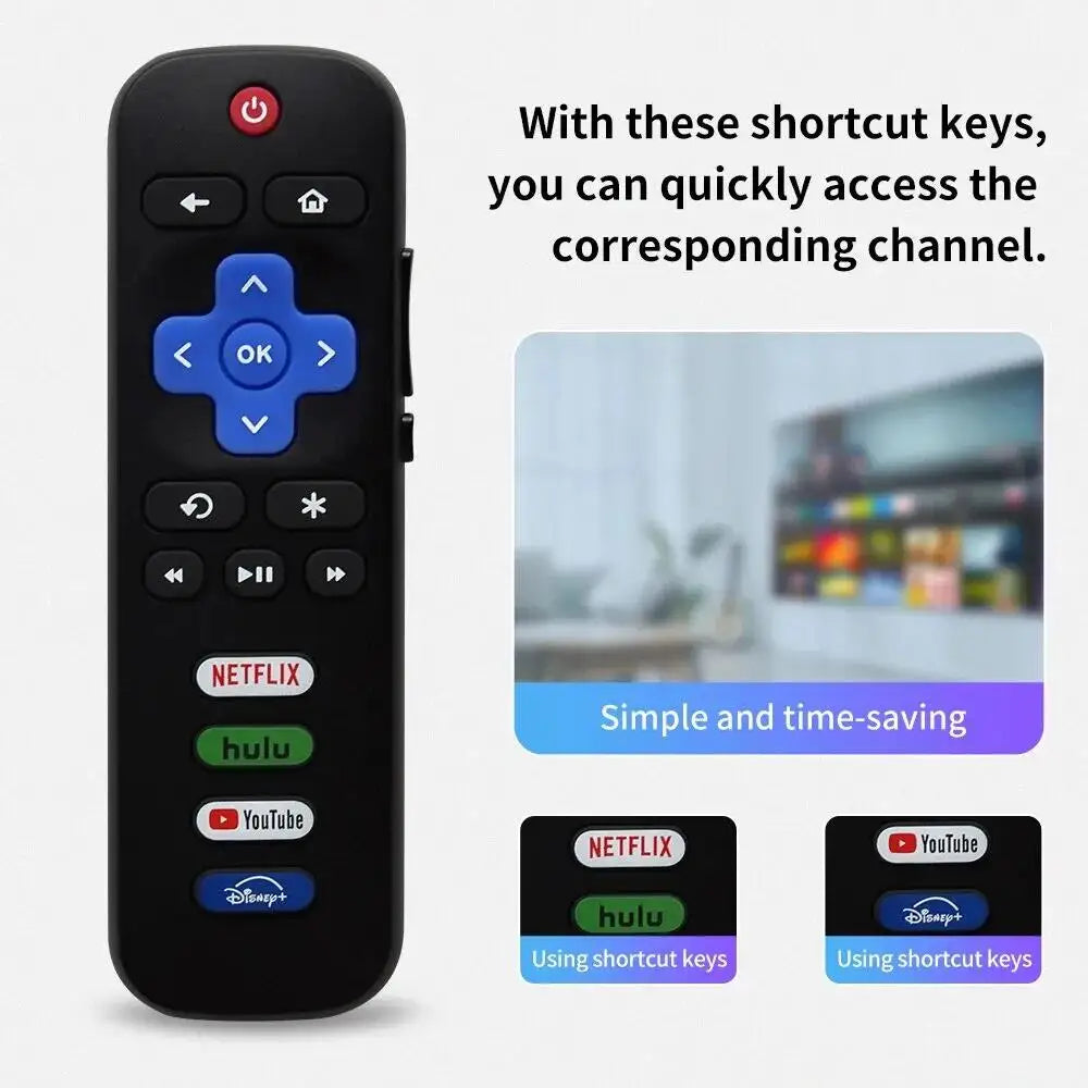 RC280A Replacement Remote Control Fit All Roku HD TV Compatible TCL