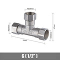Stainless Steel T Adapter G1 2 T-valve Diverter Valve Three Way Zpaxo A9