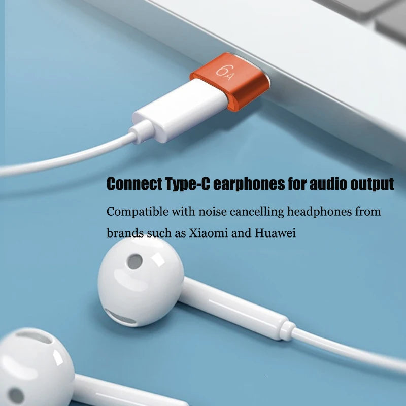 USB Type-c Rotary Adapter Charger PD Data Cable 6A Mobile Phone USB-C Zpaxo