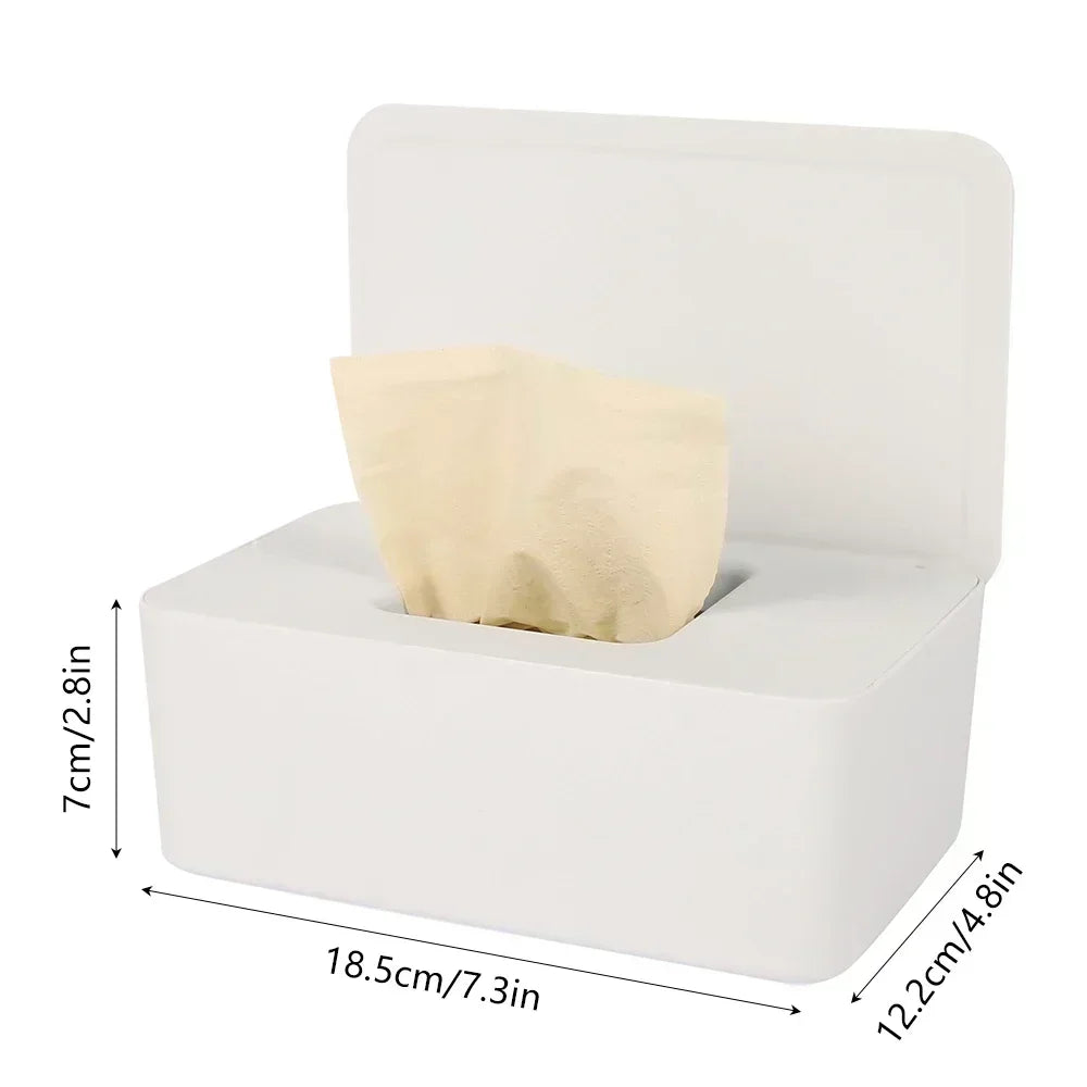 Hot Dustproof Wet Tissue Box with Lid Baby Nappy Wet Tissue Storage Holder Dispenser for Home Car Office Paper Tissue Organizer Zpaxo
