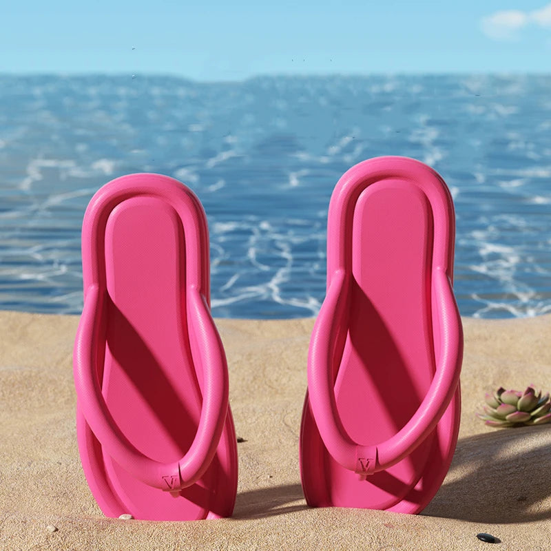 Summer Candy Colors Flip Flops Beach Soft Bottom Flat Slippers Women