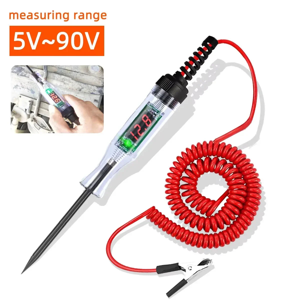 5V-90V Car Truck Circuit Diagnostic Probe Pen Auto Voltage Tester Zpaxo