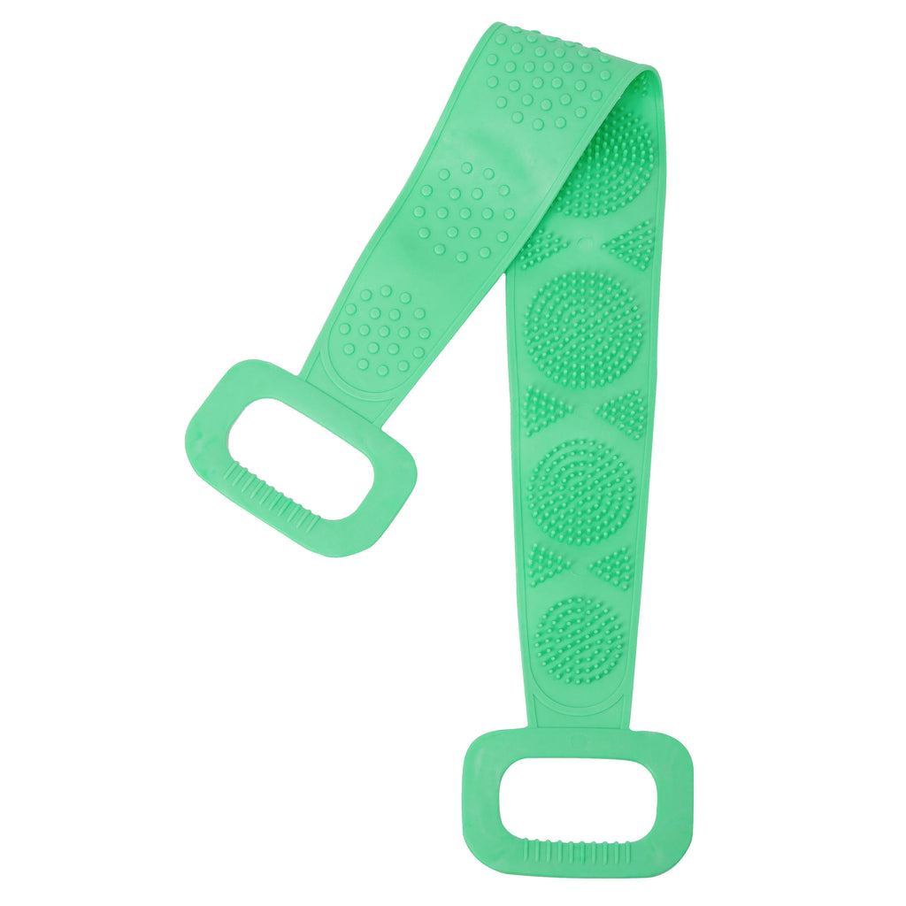 4-Piece Silicone Body Scrubber Set – Exfoliating Bath Brush & Back Strap Body Scrubber Set Zpaxo 4PCS green
