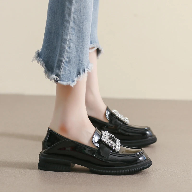 Women French Pointed Toe Flat Mary Jane Shoes One Strap Shallow Mouth Zpaxo