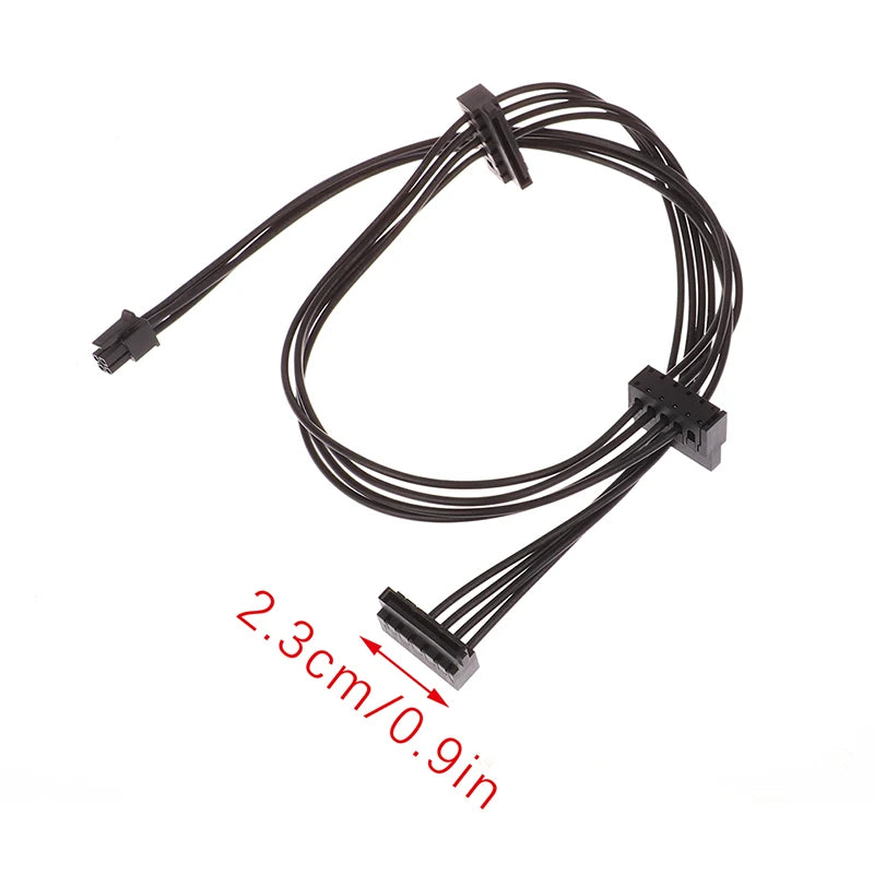 4 Pin One/Two/Threr Port SATA Power Supply For Lenovo Main Board Interface Small 4 Pin to SATA SSD Power Supply Cable 35/45/65cm Zpaxo