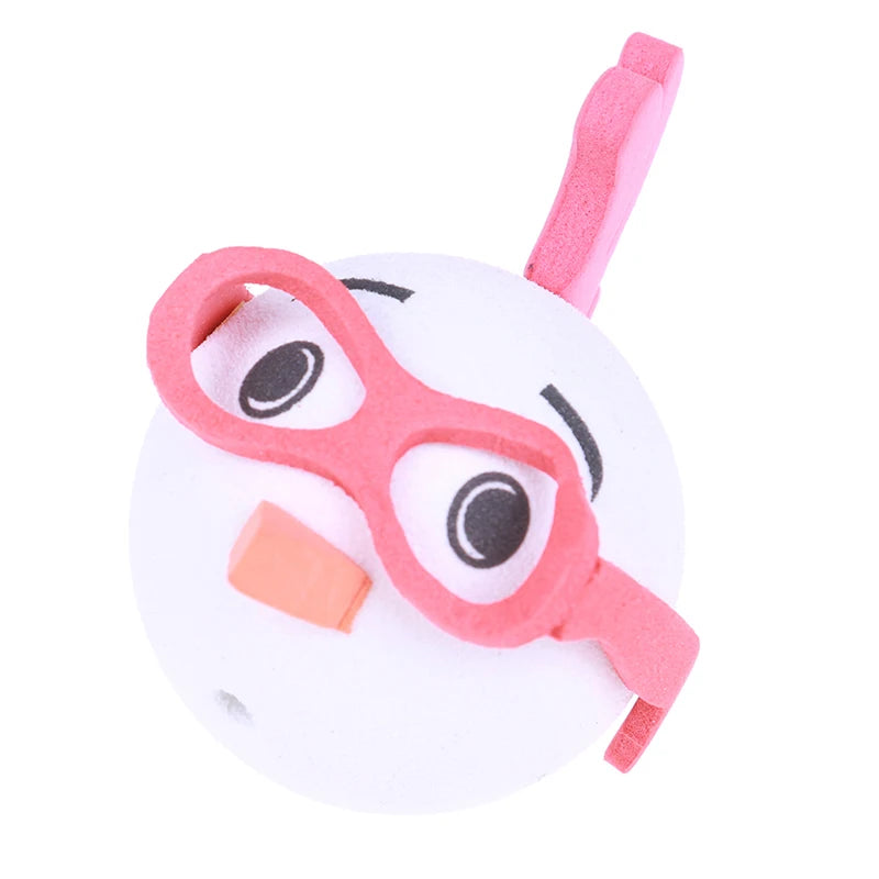 Cute Glasses Chicken Car Antenna Pen Topper Aerial EVA Ball Decor Toy