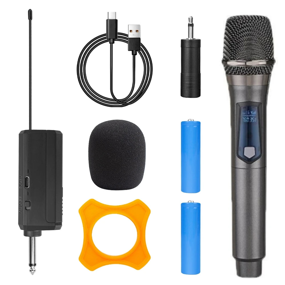 Wireless Microphone Dynamic Handheld Microphones Karaoke Mic Zpaxo A 1to1 Rechargeable