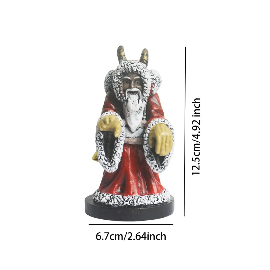 Halloween Statue Krampus Figurine Home Decor Lawn Ornament Resin Zpaxo