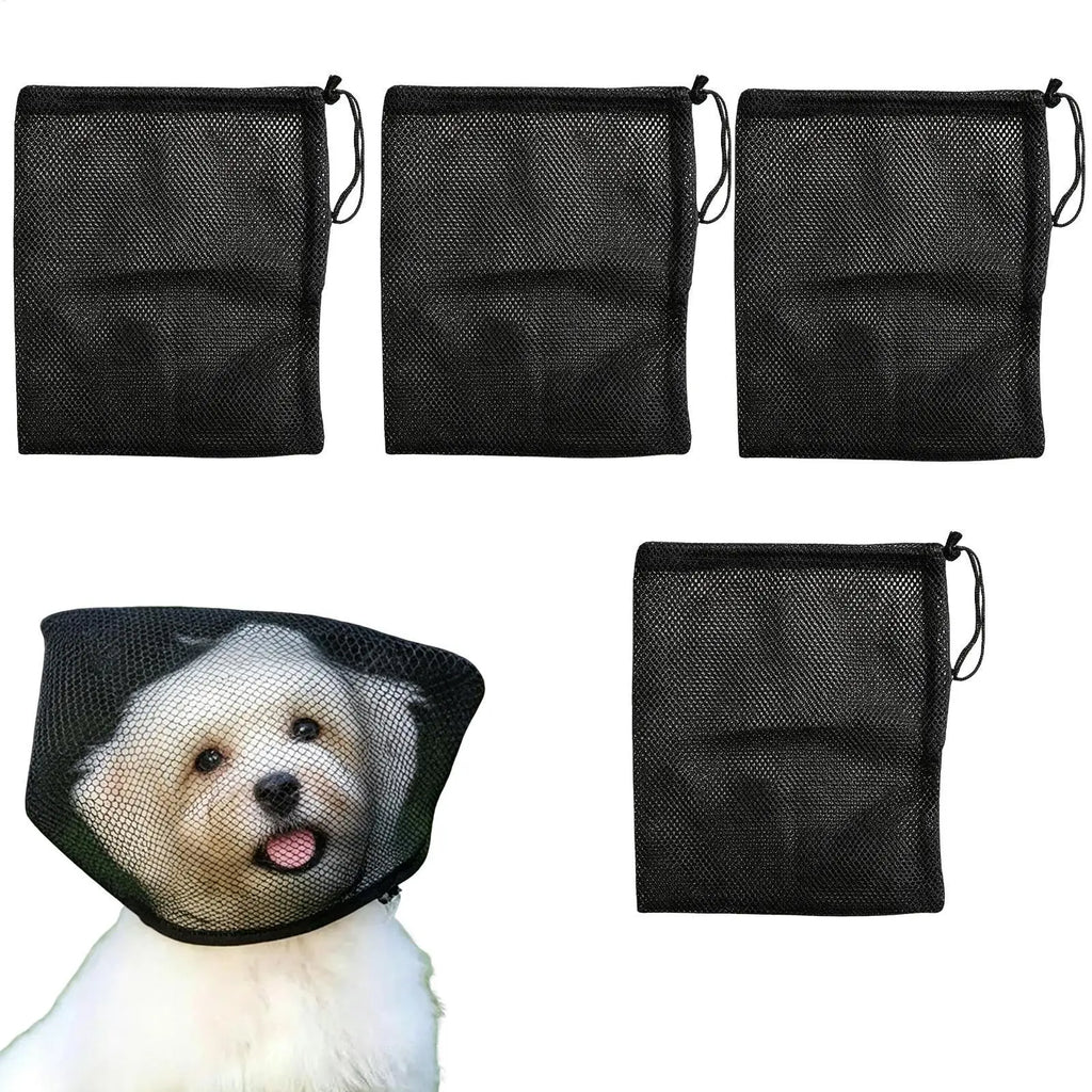 4-Pack Adjustable Dog Mesh Face Guard – Breathable Pet Protector Dog Face Guard Zpaxo