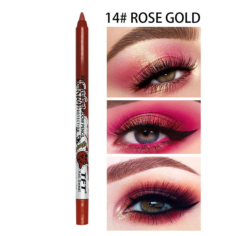 Pearlescent Matte Eyeliner Pencil Colorful Quick-dry Waterproof Eye Zpaxo 14