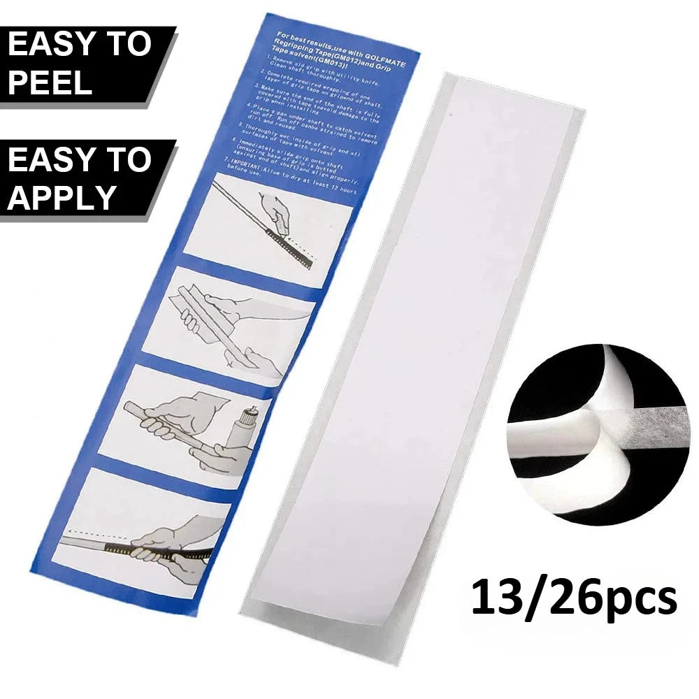 26/13pcs Golf Grip Tape Double Sided Adhesive Strips for Regripping Golf Clubs Installation Golf Grip Strip Putter Tape Zpaxo