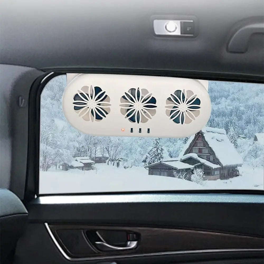 Solar Charging Car Exhaust Fan 3 Heat Dissipation Powered Ventilator Zpaxo