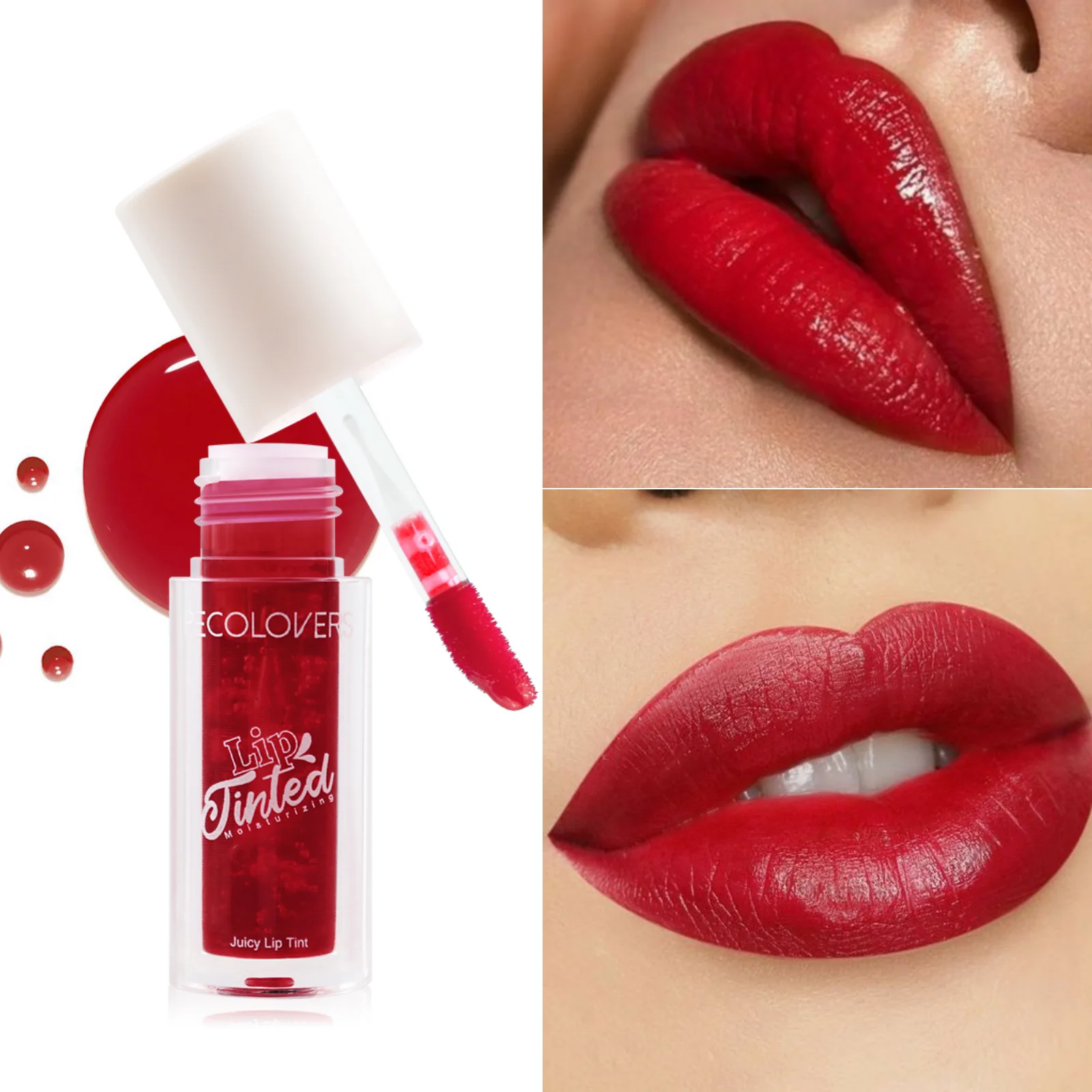 Fruit Juice Lip Tint Non-stick Cup Liquid Lipstick and Blush 2 In1 Waterproof Long Lasting Water Lip Stain Lips&cheek Makeup 1pc Zpaxo