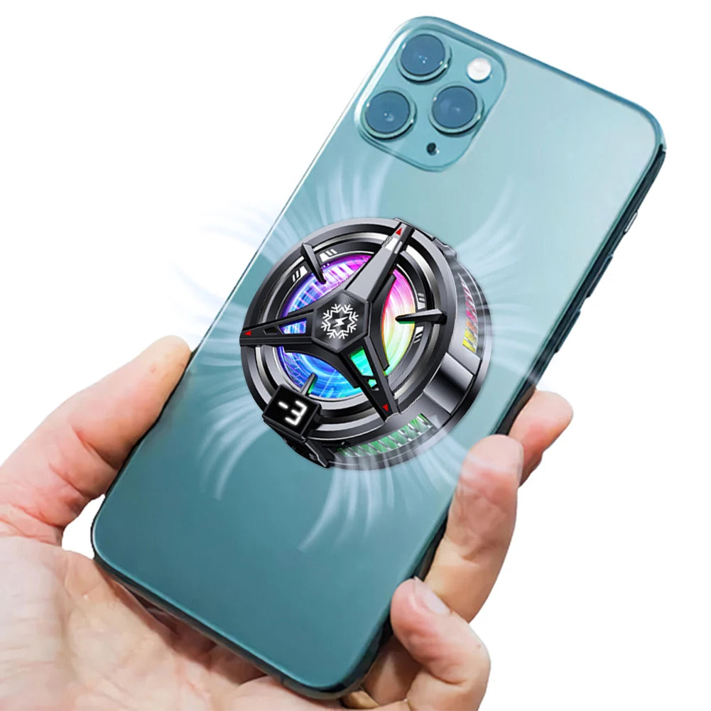 2 in 1 Magnetic/Back-clip Mobile Phone Semiconductor Cooling Radiator Silent Mobile Cooling Fan for Android iPhone Cool Heatsink Zpaxo