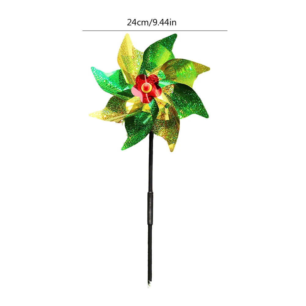 2 Windmill Bird Repellent Garden Decorations Colorful Wind Spinner Zpaxo G