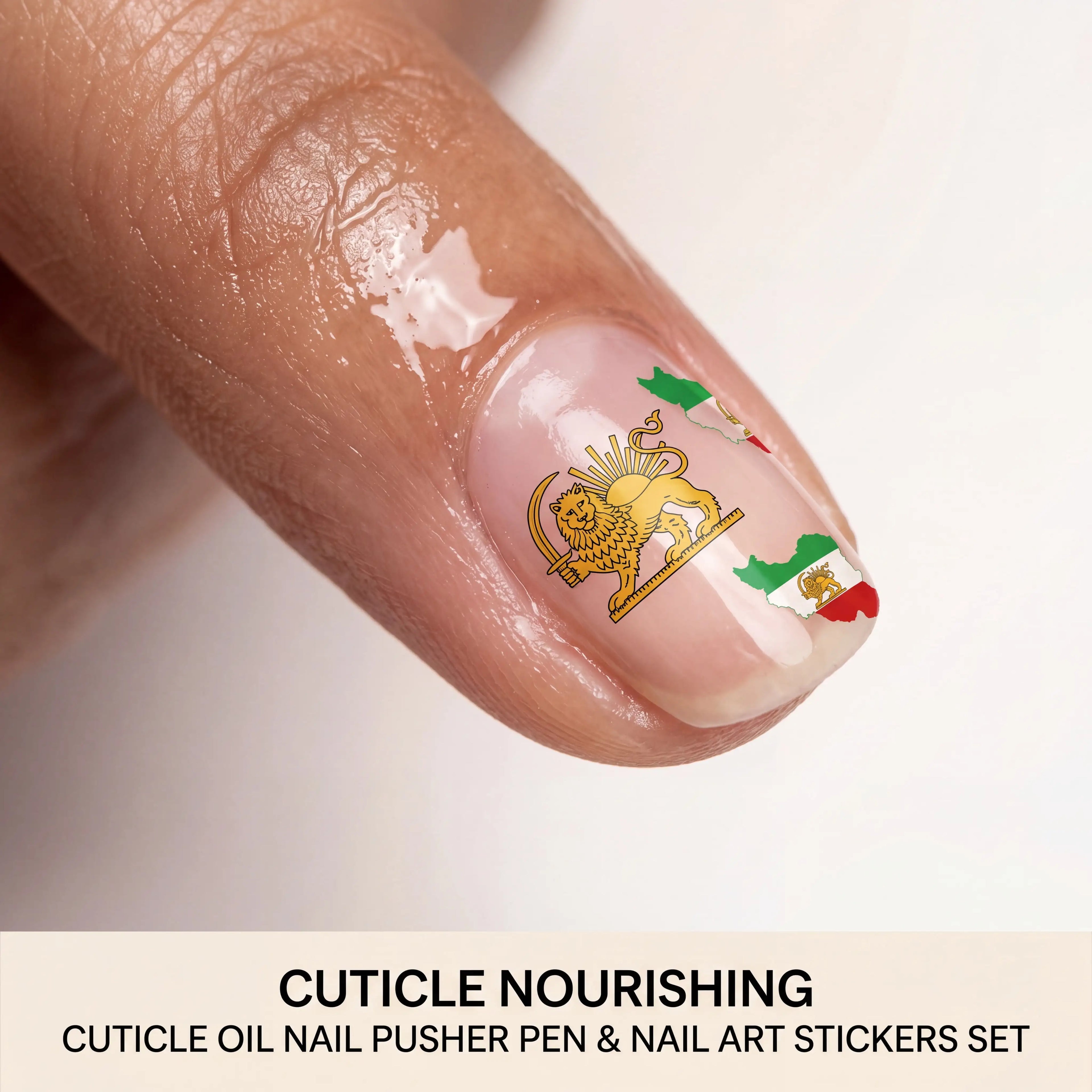 Nail Decoration Care Set Cuticle Oil Pen with Nail Stickers Set Long Lasting Moisturization Dry Skin Remedy Gentle Nourishing Zpaxo